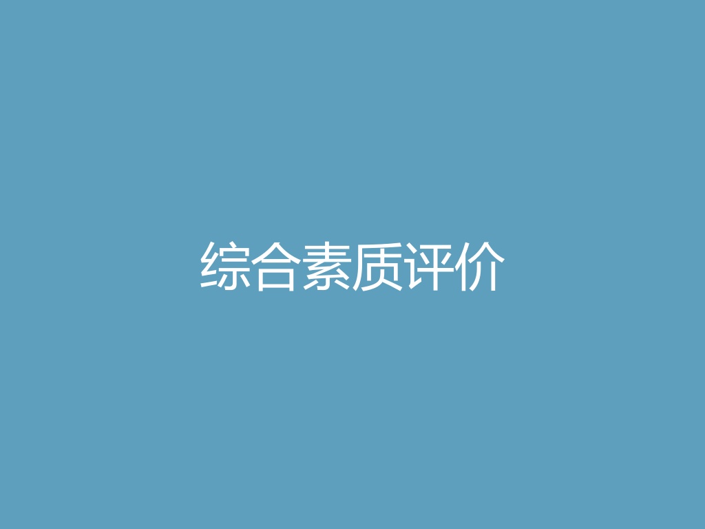 “综合素质评价