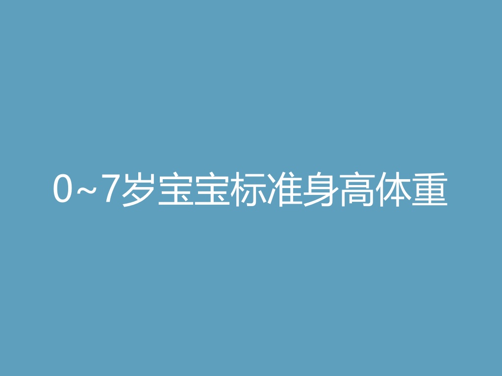 “0~7岁宝宝标准身高体重